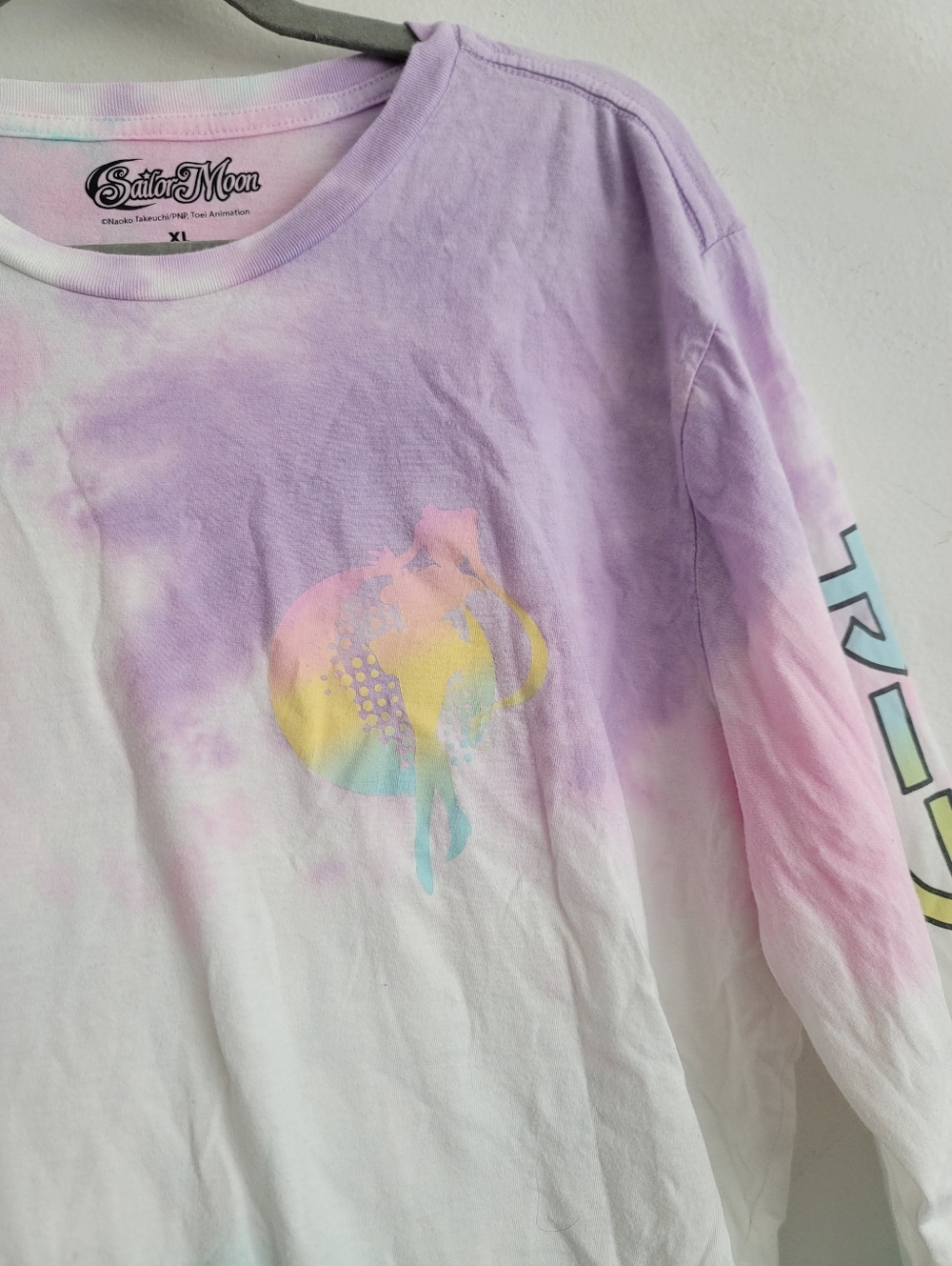 Boxlunch XL Sailormoon Long Sleeve Tie Dye Graphic Shirt 100% Cotton Katana - Picture 5 of 7